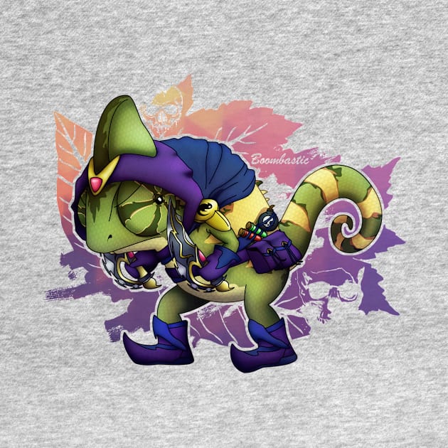 Cartoon Rogue Chameleon T-Shirt V2 by BoombasticArt